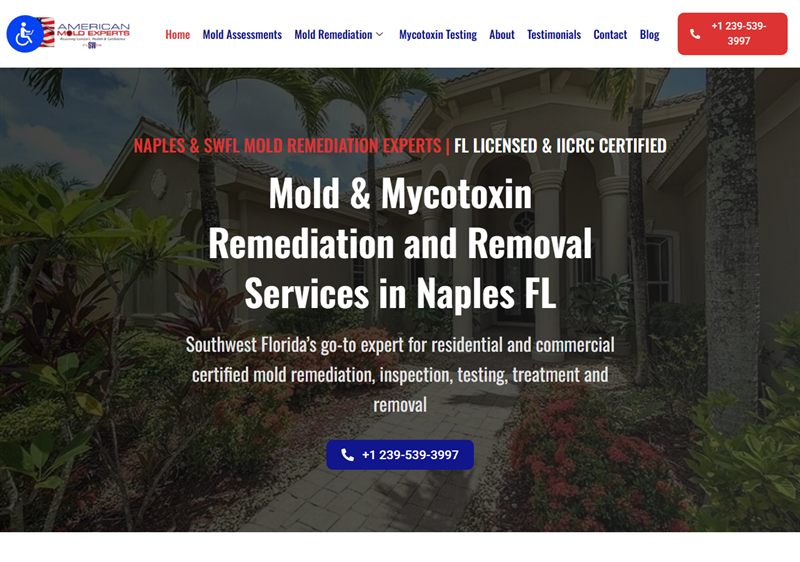 AME SWFL website, built and managed by Twin Shores Marketing