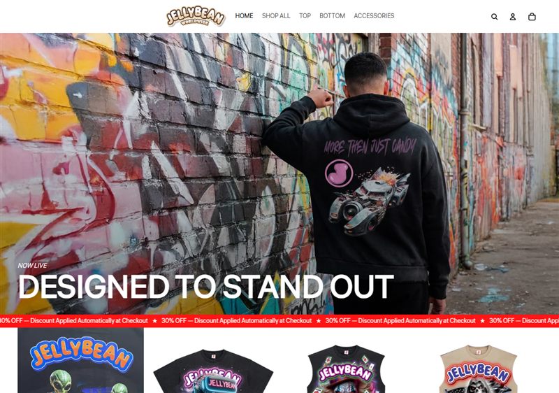 Jellybean Worldwide website, built and managed by Twin Shores Marketing