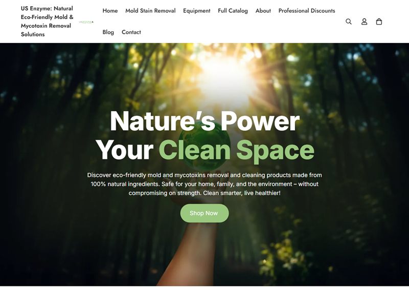 USEnzyme website, built and managed by Twin Shores Marketing