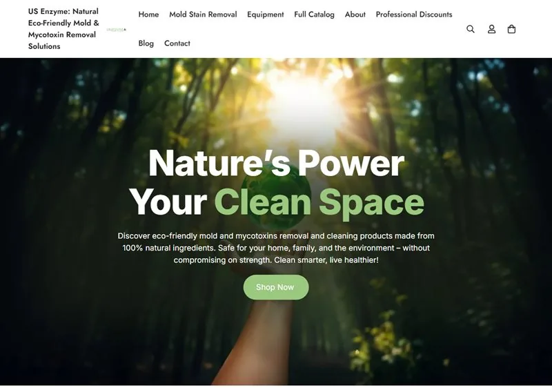 USEnzyme website, built and managed by Twin Shores Marketing
